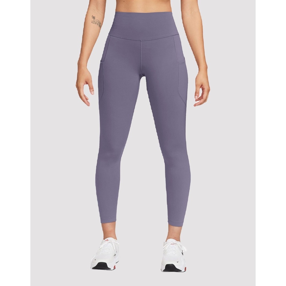 Nike One Women Daybreak High-Waist 7/8 Leggings Pockets FN3241-509 Purple XS NWT